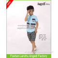 OEM/ODM children's boutique clothing sets Cool boy summer clothes kids suits stylish printed shirt with capri